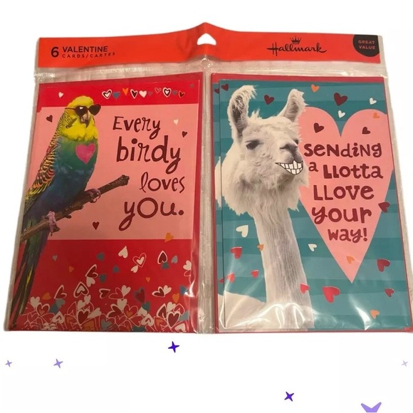 Lot of  Six Packages of Hallmark Valentine Cards - 2 Designs - 12 Cards - LOT #6 - Picture 2 of 5